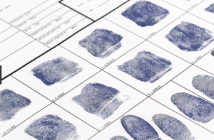 sample fingerprinting card
